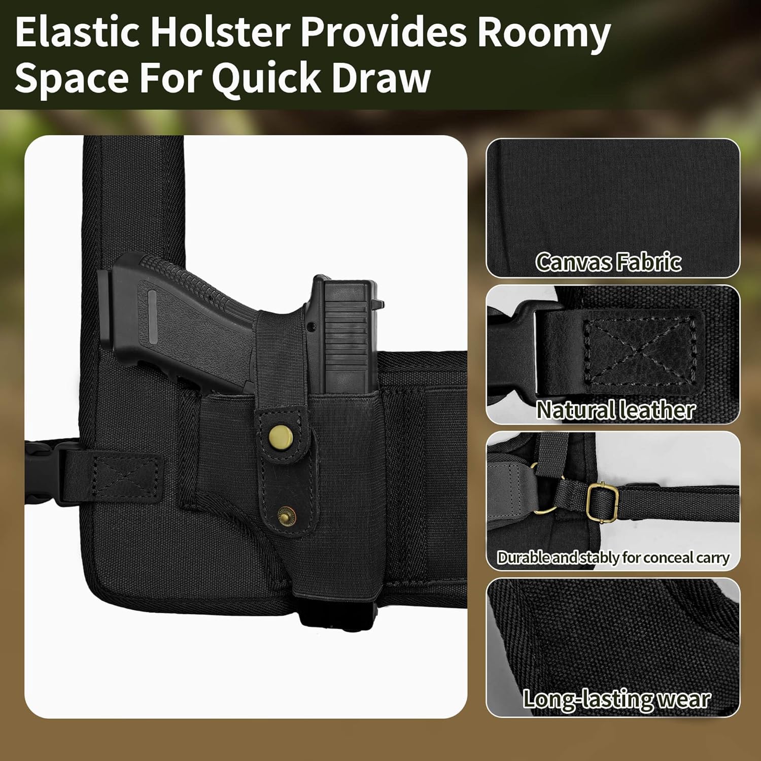 Shoulder Holsters for Concealed Carry- Shoulder Gun Holster for Men and Women-Universal Pistol Chest Holster