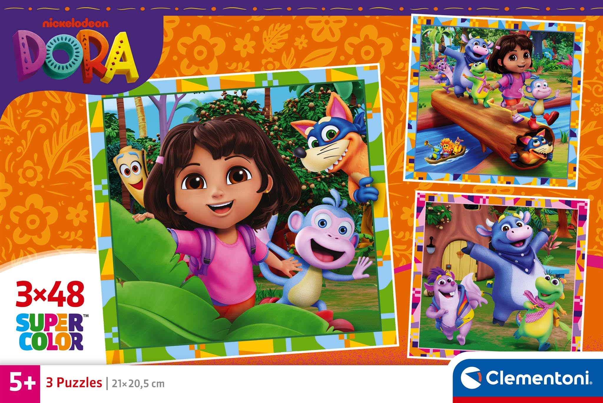 Clementoni Puzzle 3x48 Dora the Explorer, 144 pieces, Puzzle for