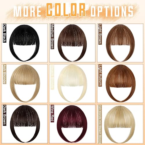 Miniatura 6 de Flequillo de pelo con clip, flequillo sintético fácil de usar, flequillo falso con clip, extensiones de cabello con clip, flequillo falso con