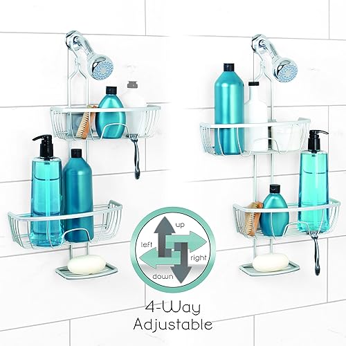 Miniatura 7 de Canasta de ducha Zenna Home 7402AL NeverRust de aluminio de cromo satinado