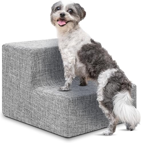 Miniatura 33 de Best Pet Supplies - Escalera de espuma plegable y portátil para mascotas, equilibrada y segura, base antideslizante, para sillón, sofá y cama alta,