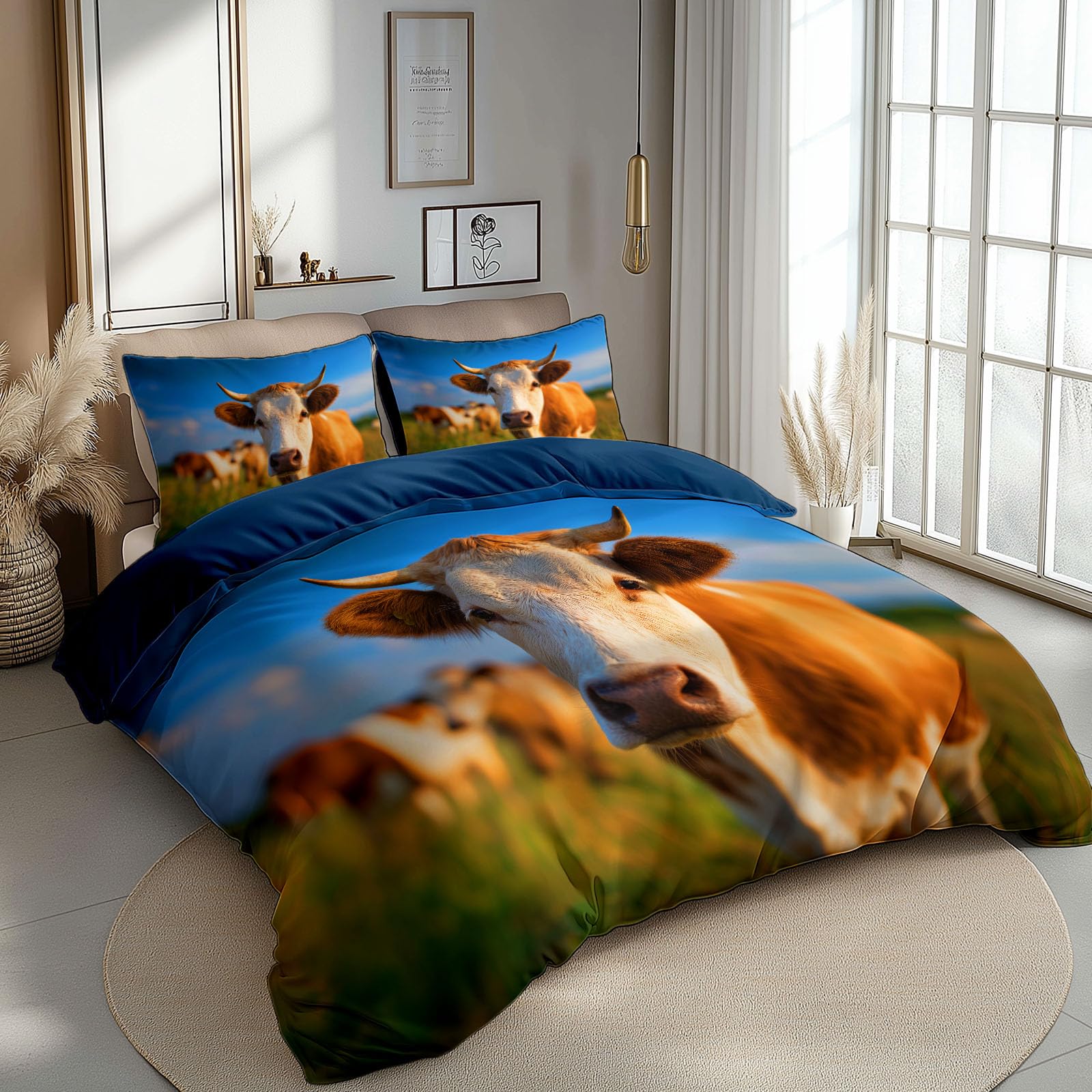 Juego de ropa de cama de 240 x 220 cm con funda de almohada, diseño de