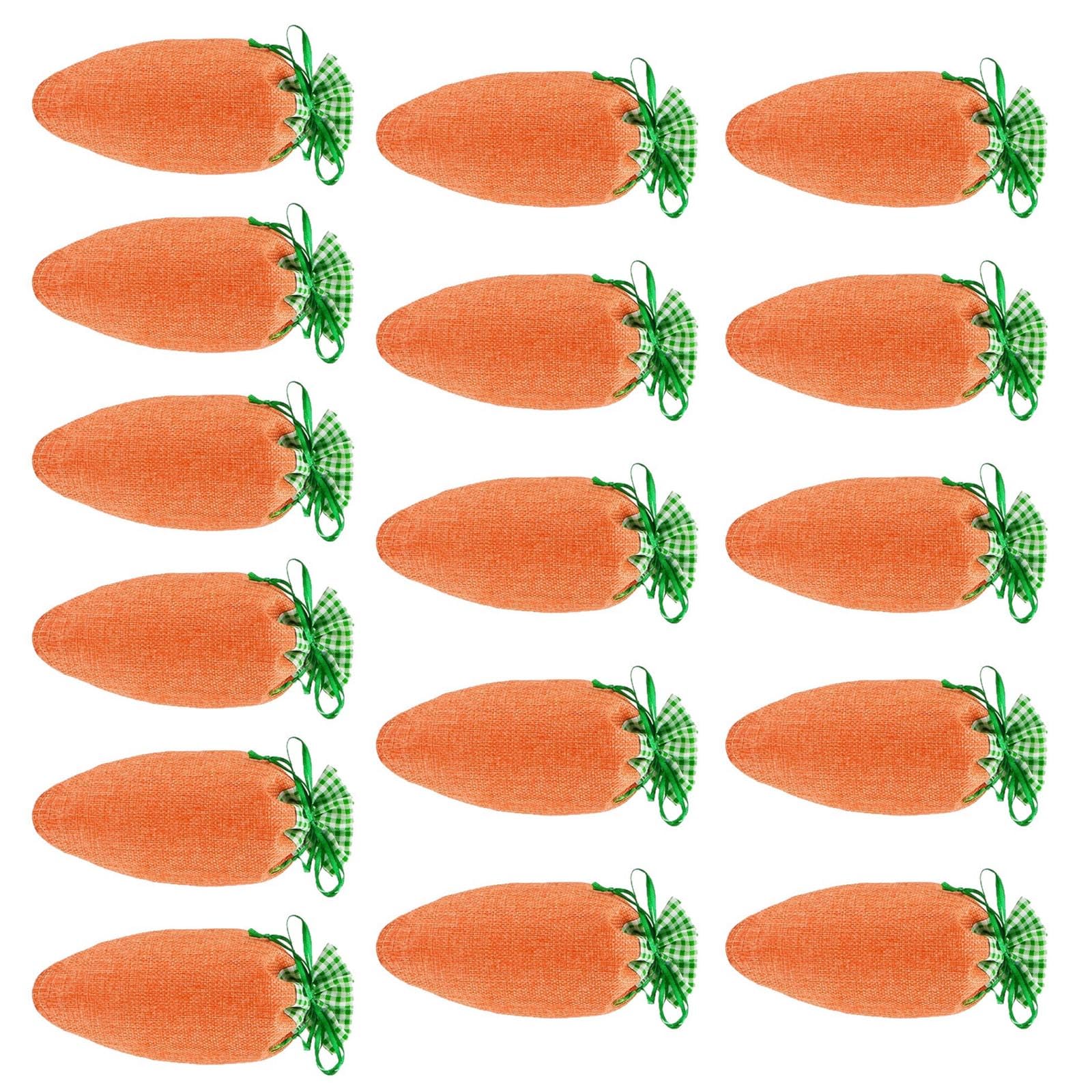 Buxuaaaa Of 16 Vibrant Carrot Drawstring Pouches for Easter Gifts Packaging and Home Storage Drawstring Pouches