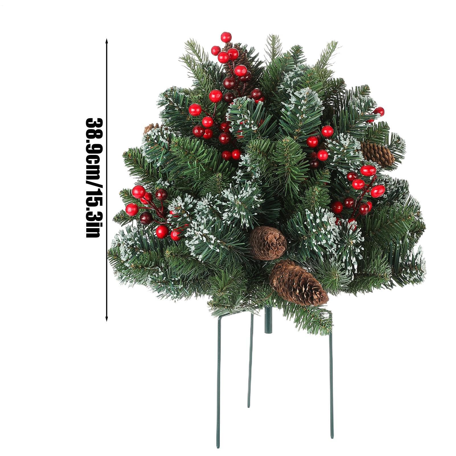 Décoration de Noël – Pâte avec arbre, cônes de pin et baies, décoration | Idéal pour la décoration, la terrasse, le jardin et les espaces extérieurs pendant la période des fêtes