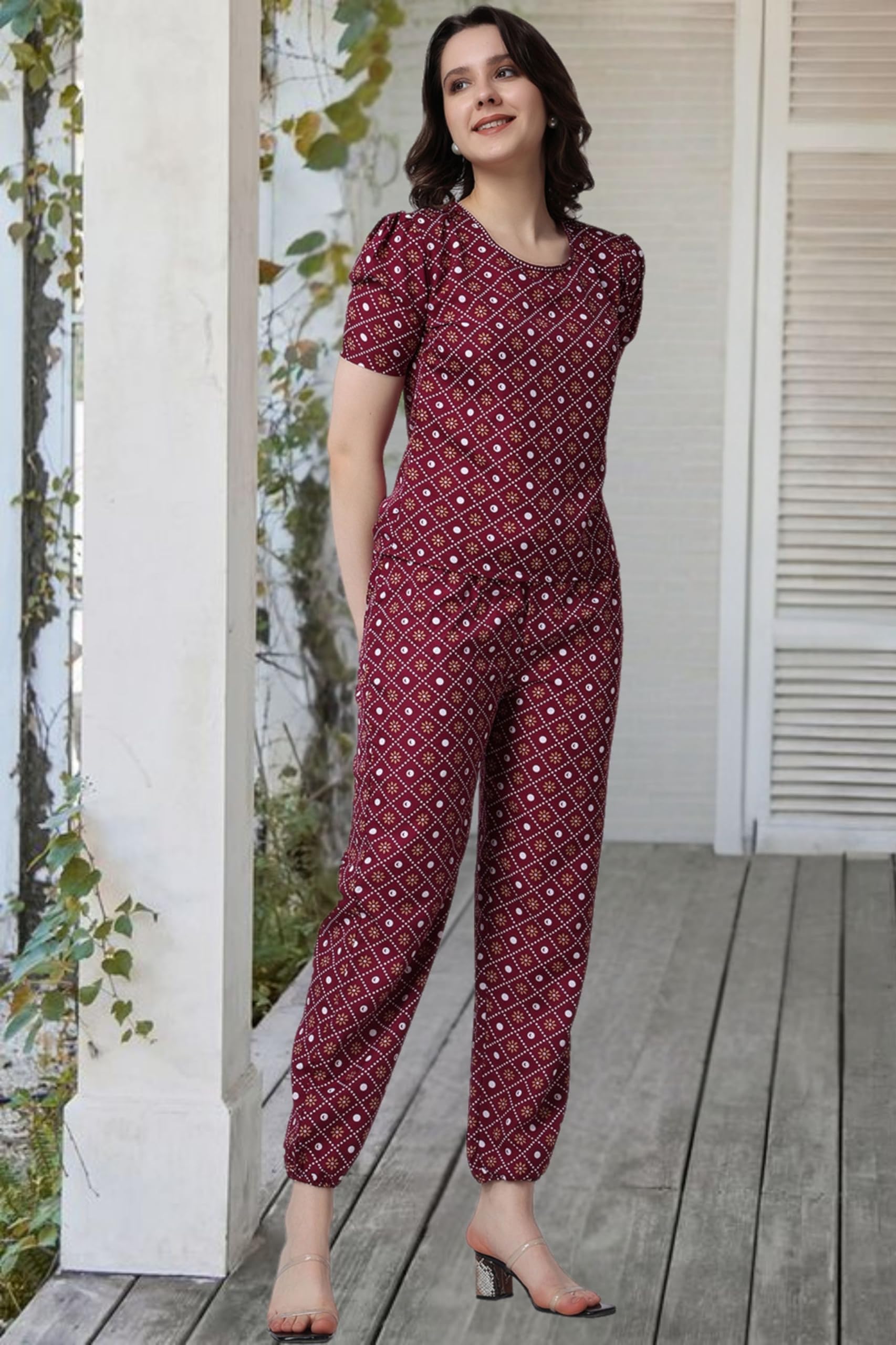 POPWINGS Conjunto de camiseta y pantalón deportivo para mujer con estampado de rayas rosas, ajuste holgado, estilo casual
