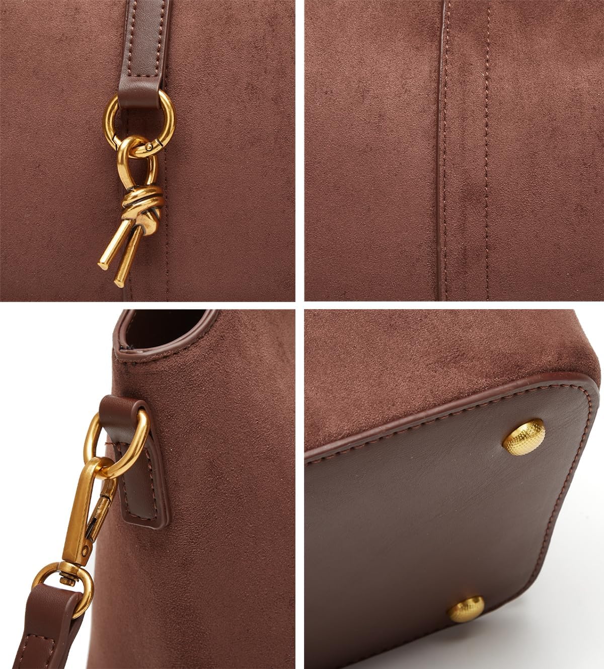 Women Bucket Bag PU Leather Hobo Bag Fashion Shoulder Crossbody Vintage Tote Small Handabg Purse