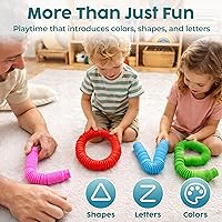 Vista 6 de BUNMO Regalos de Pascua para niños pequeños - Tubos Pop - Juguetes sensoriales Fidget - Aprendizaje creativo - Horas de diversión para niños