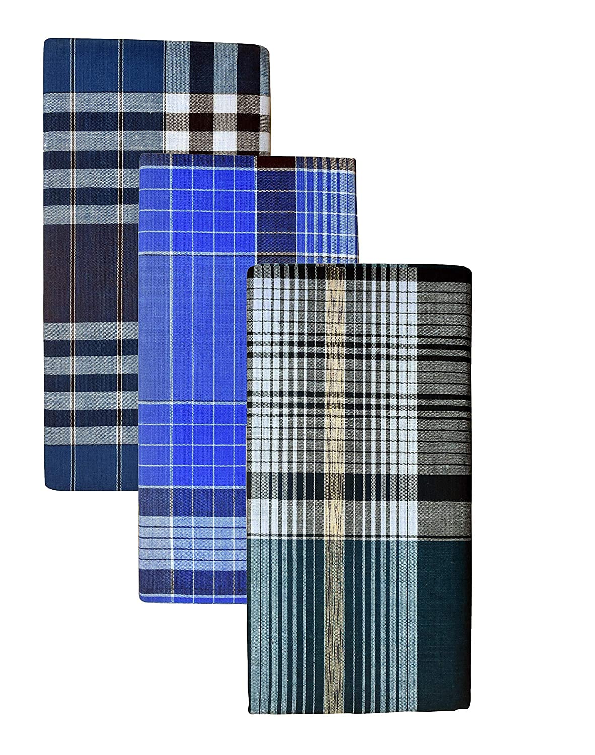 sbnlifestyle Men's Cotton Stitched Lungi (Multicolour) Set of 3 PCS-picture-57