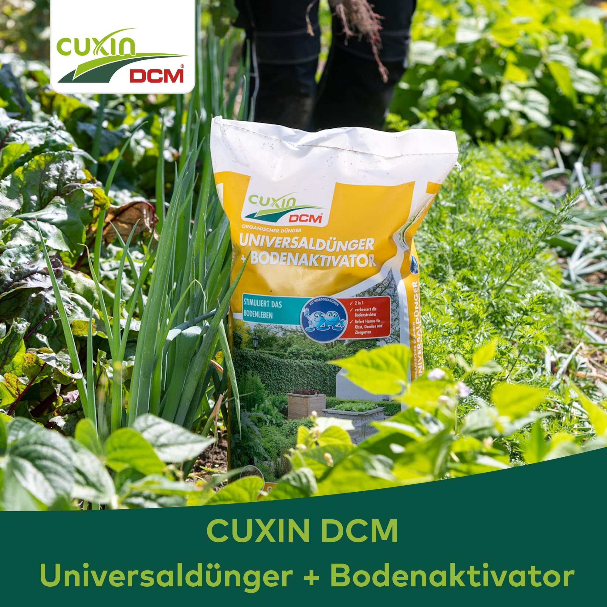 CUXIN DCM Universaldünger + Bodenaktivator - Granulat - mit Bacillus sp. - effektive Mikroorganismen - Gartendünger - Gemüsedünger-organischer NPK-Dünger - 25 KG