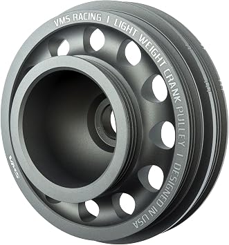 VMS Racing 1992-1995 Light Weight Billet Aluminum Crankshaft CRANK PULLEY Compatible with HONDA CIVIC 1.5L 1.6L SOHC D15 and D16 Engines ONLY EG EJ OEM SIZE uses same OEM belts