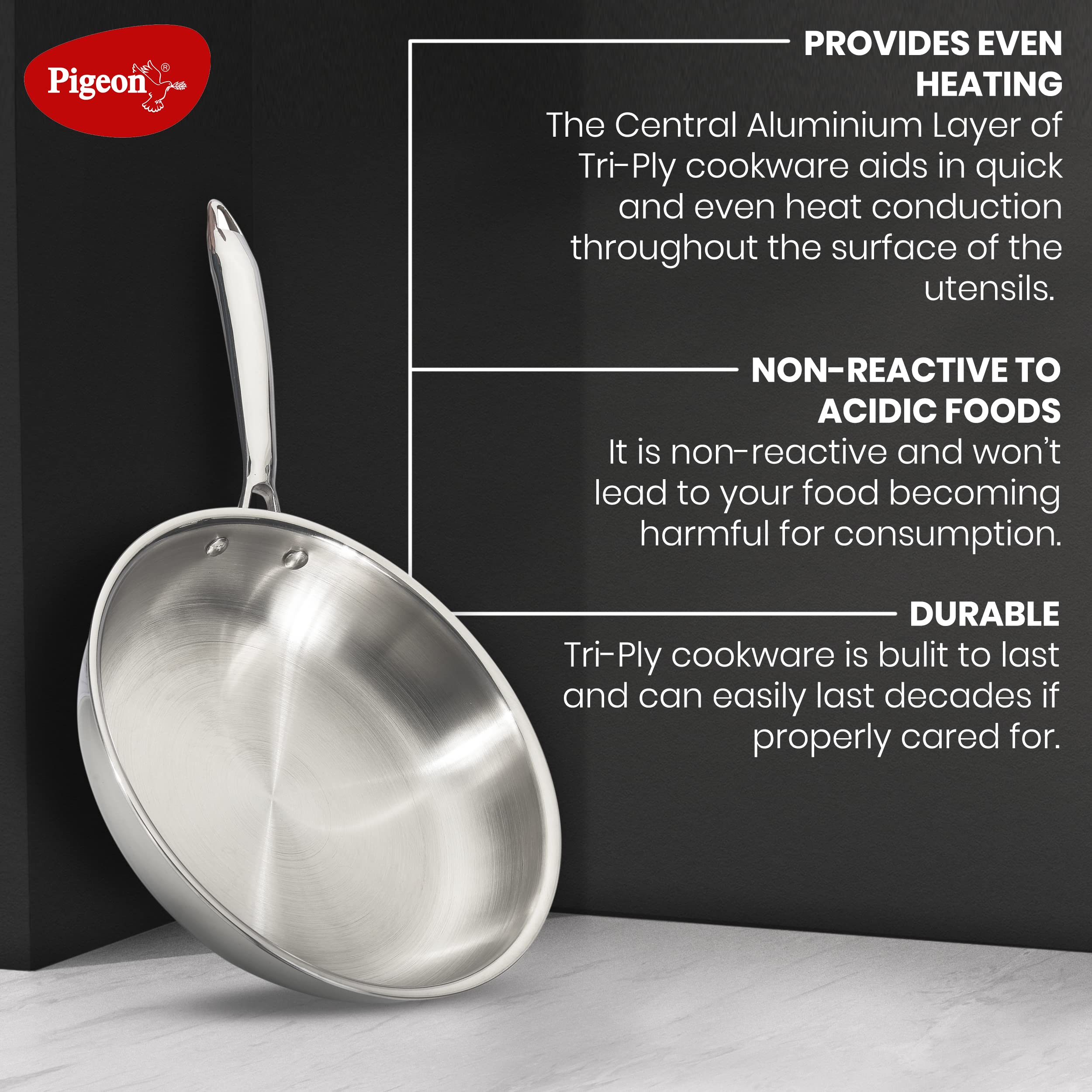 Pigeon Elite Stainless Steel Fry Pan -4