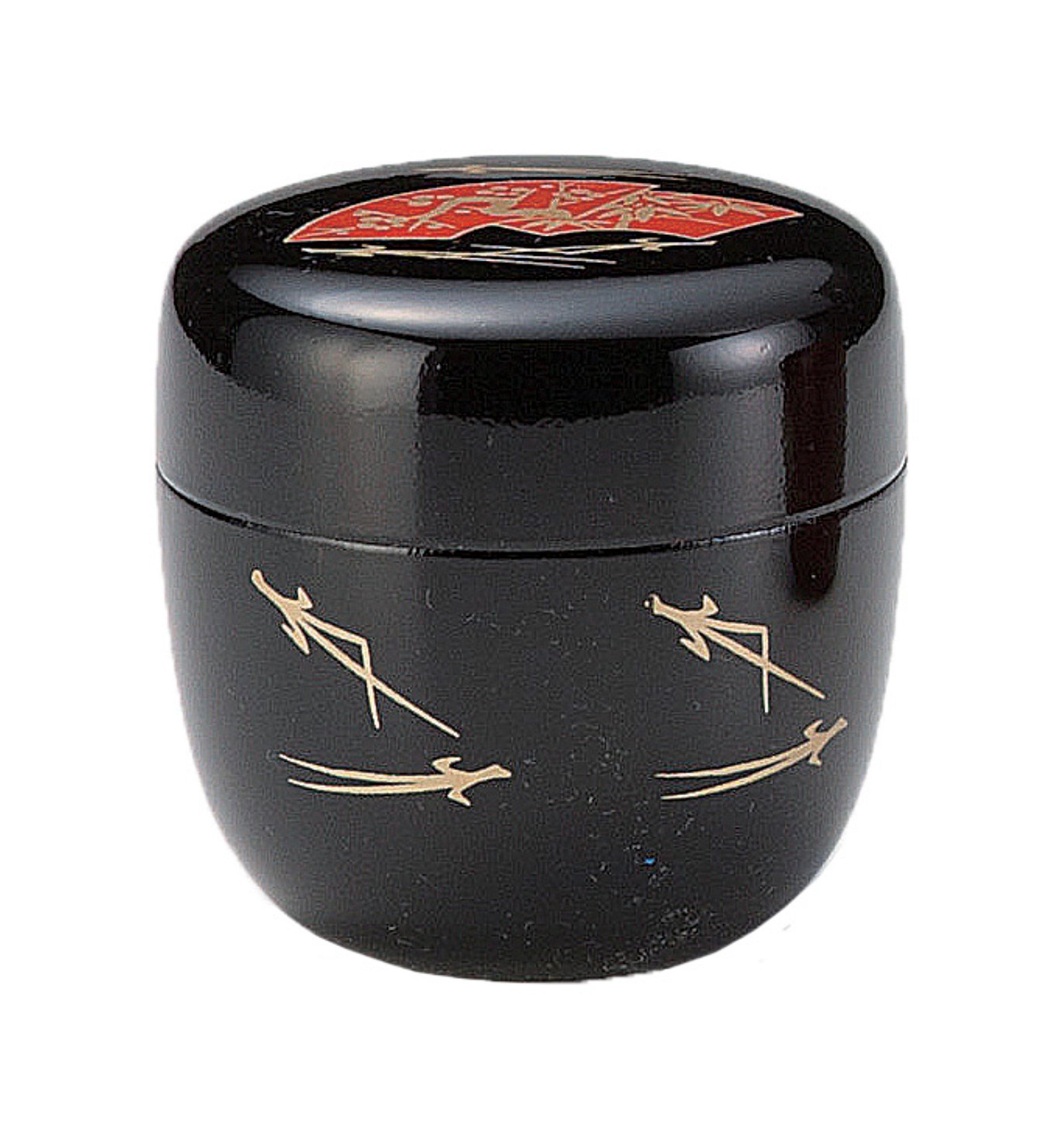 YAMAKI Natsume Sho-Chiku-Bai Japanese Tea Ceremony Container - Black