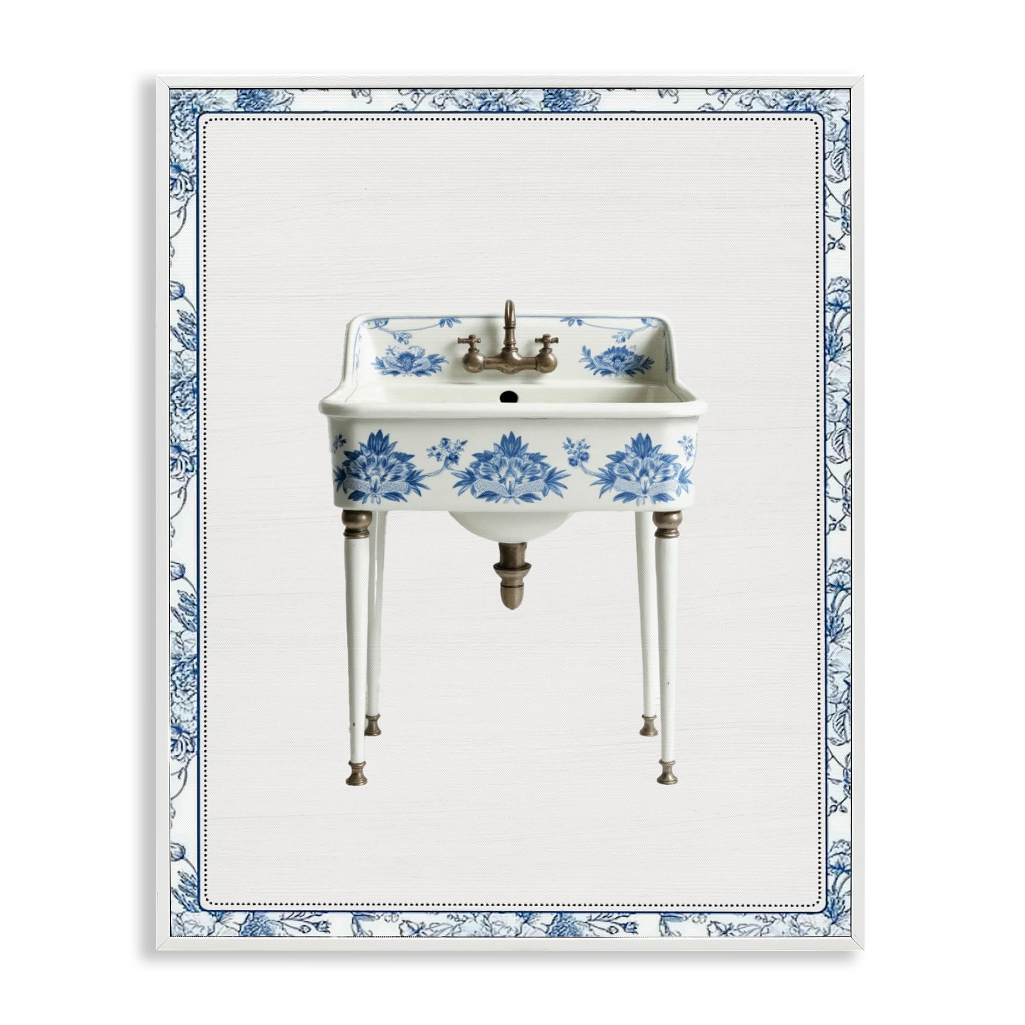 'Vintage Chinoiserie Sink'| Framed Giclee Art