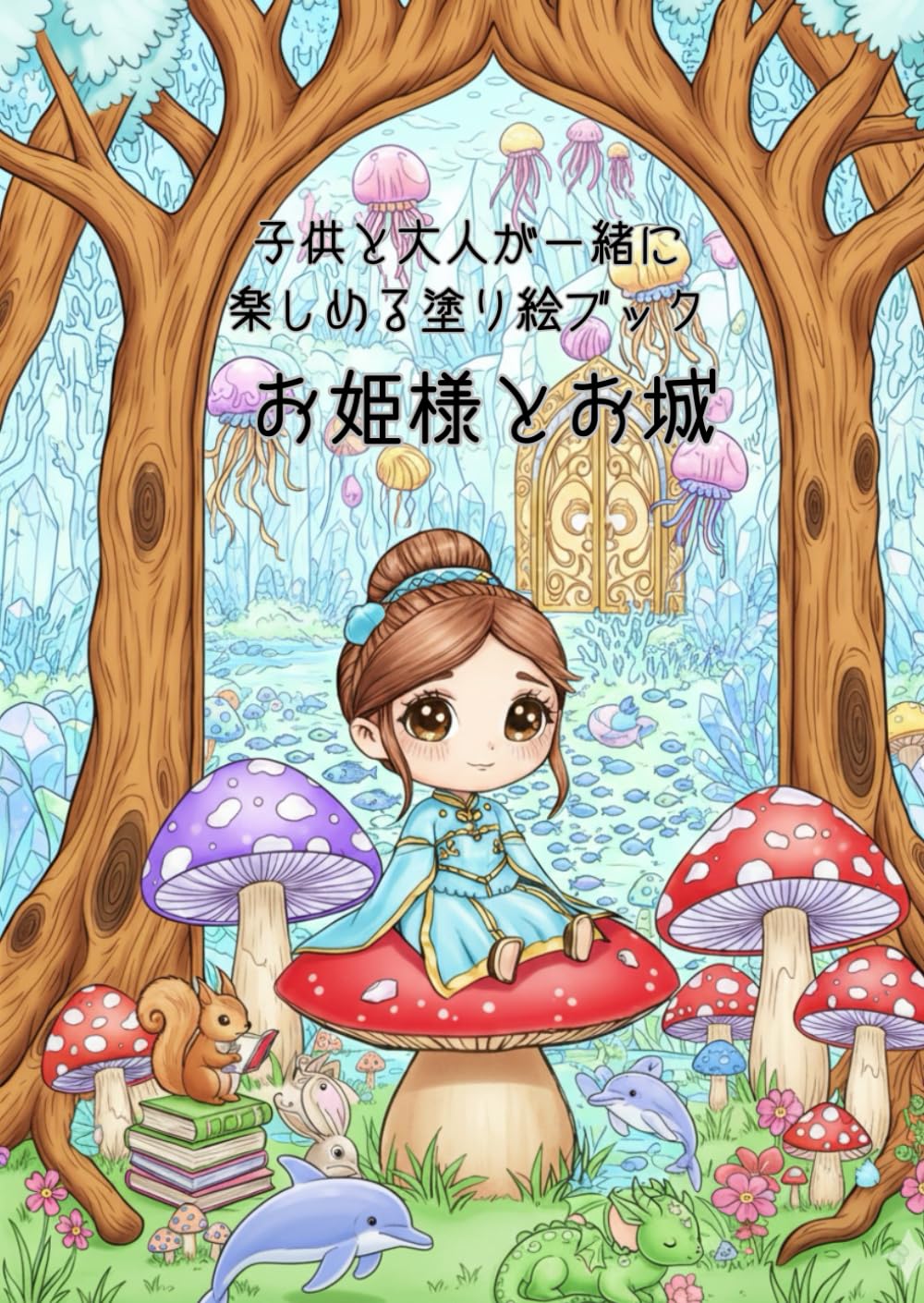 お姫様とお城: 子供と大人が一緒に楽しめる塗り絵ブック