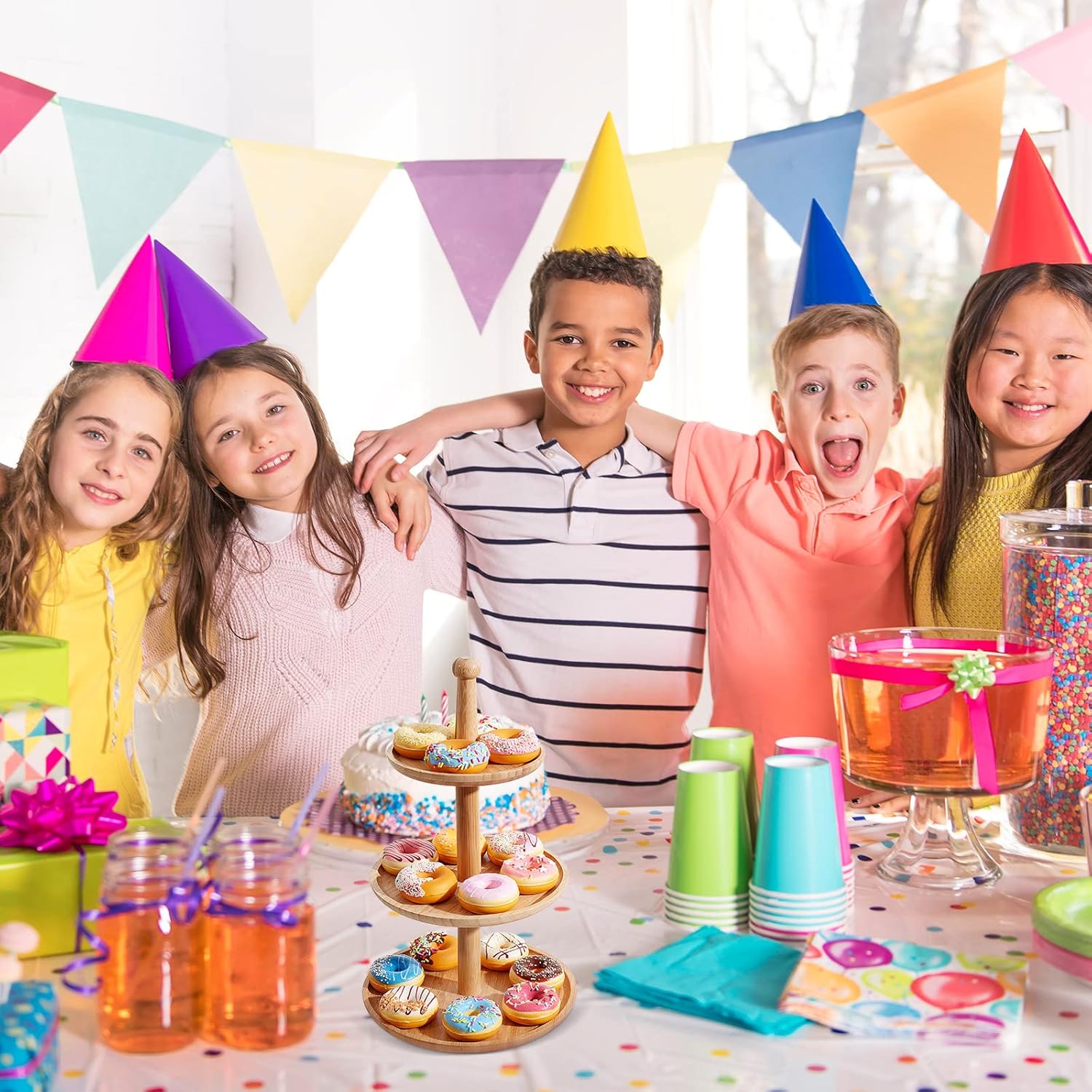 24 Pieces Realistic Artificial Toy Donuts, Scented Fake Donuts Squeeze Rainbow Desserts Stress Balls Toy Food Party Decorations Cakes Fake Desserts for Birthday Party Supplies Shop Decorations - Image 4