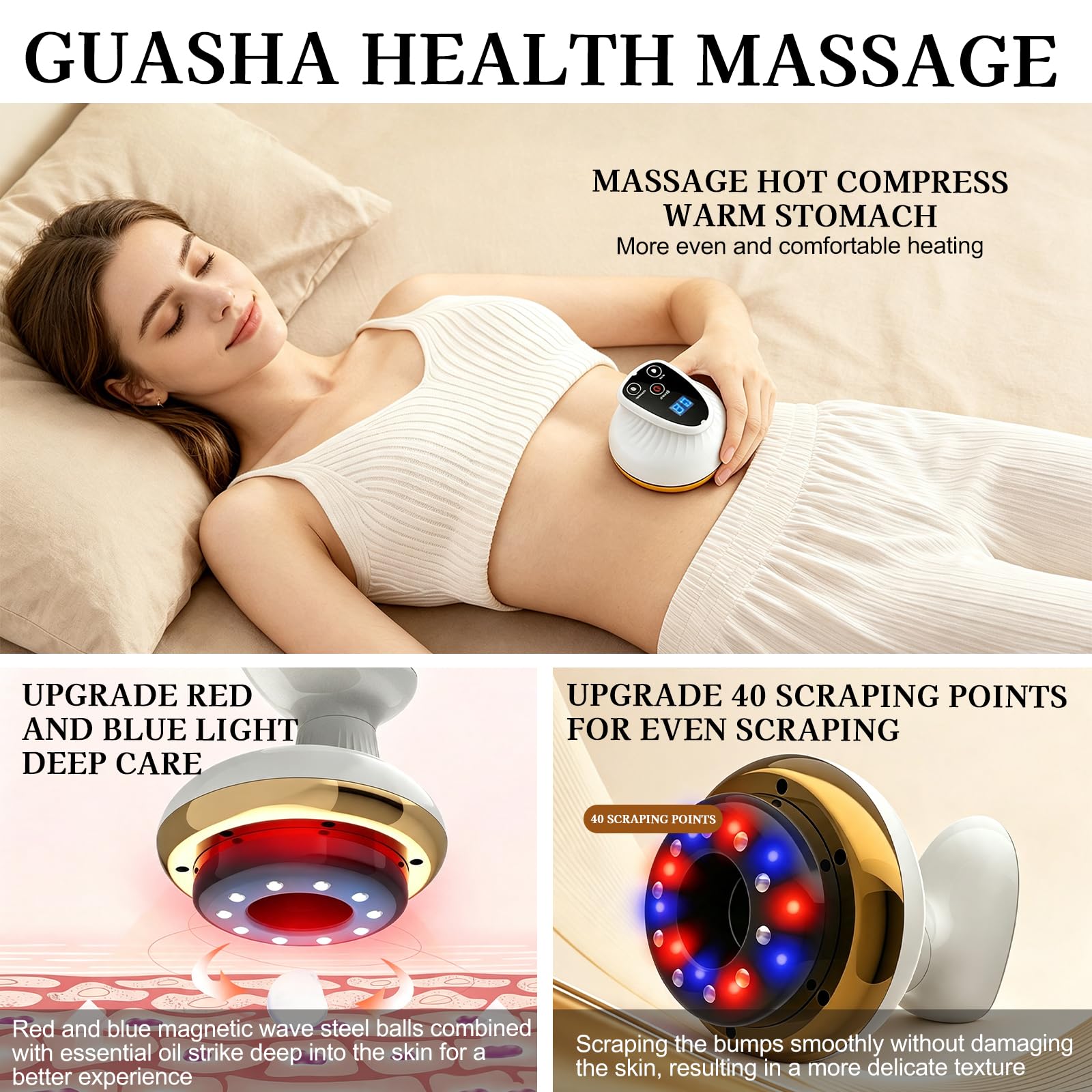 Masajeador de celulitis 4 en 1 contra la celulitis, ventosas, tonificación corporal, drenaje linfático, 9 niveles de succión y terapia de calor, masajeador para toda la parte del cuerpo, uso en casa
