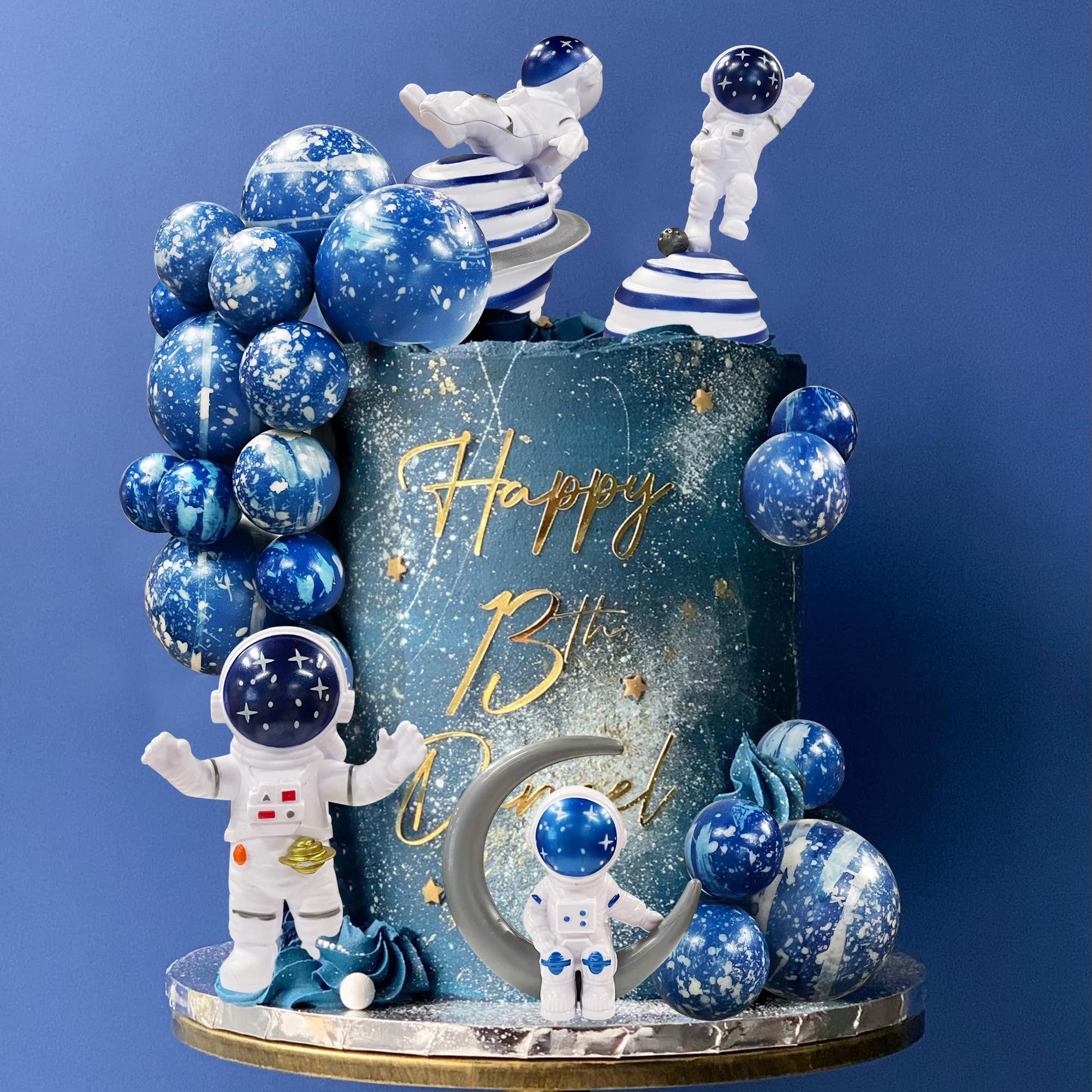 Space Astronaut Number 5 Birthday Candle - Planet Cake Topper For Kids Space Party