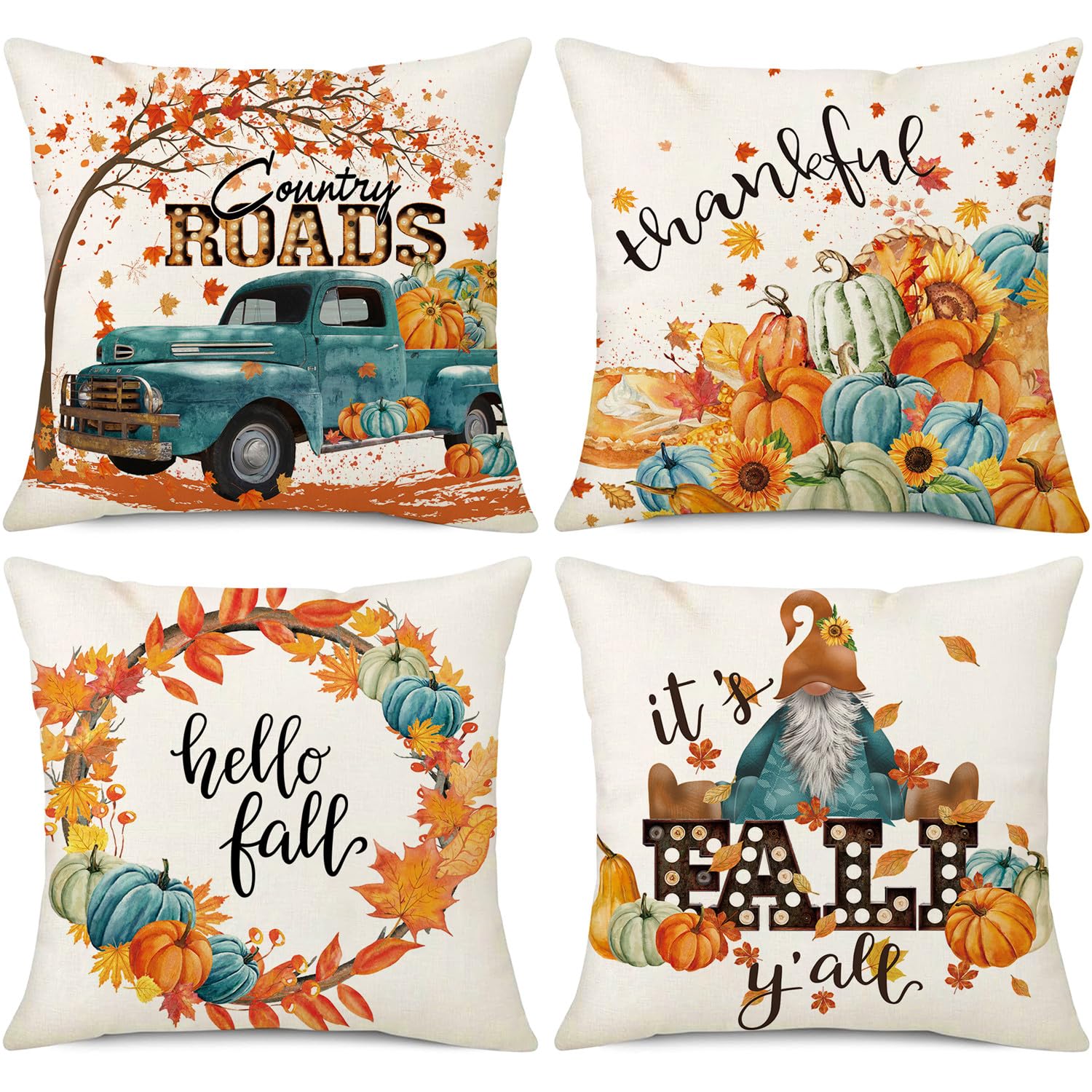NIGHTWISH Harvest Pillow Covers, Set of 4