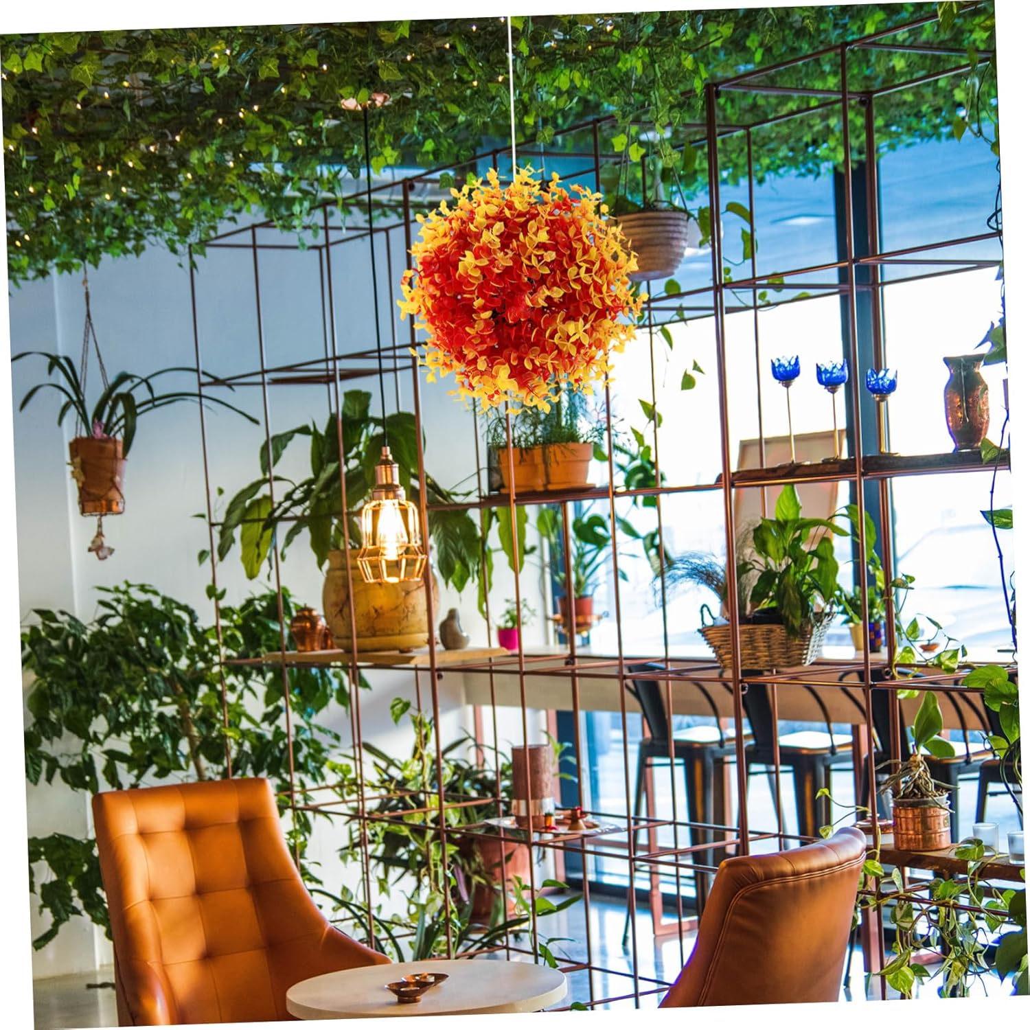 Simulation Grass Decor Artificial Topiary for Weddings Parties and Home Decoration Hanging Faux Plant for Use