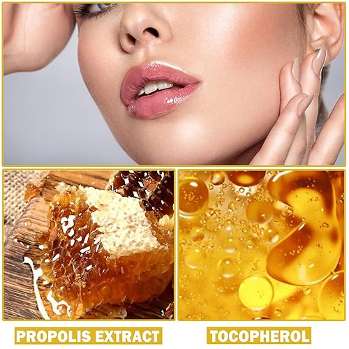 Miniatura 6 de XINGXYUEL 3 unidades de bálsamo labial de abeja Honey Pot Honey Pot Honey Strawberry Apple Lip Balm Sleeping Lip Mask Silky Hydrating Bee Lip Balm