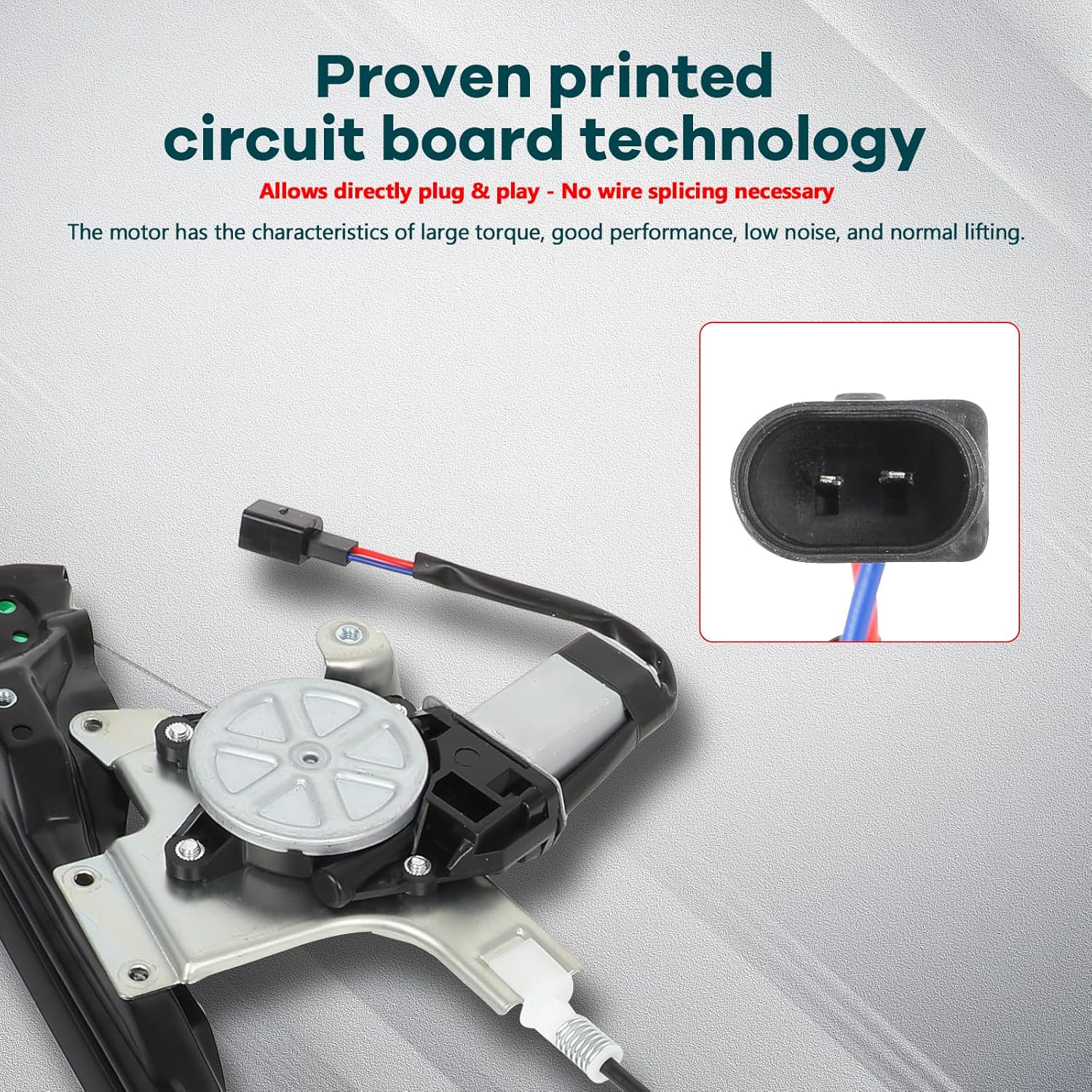 FINDAUTO 751-228 Front Left Driver Side Window Regulator fit for 2008-2011 for Ford Focus Window Regulator and Motor Assembly with Motor