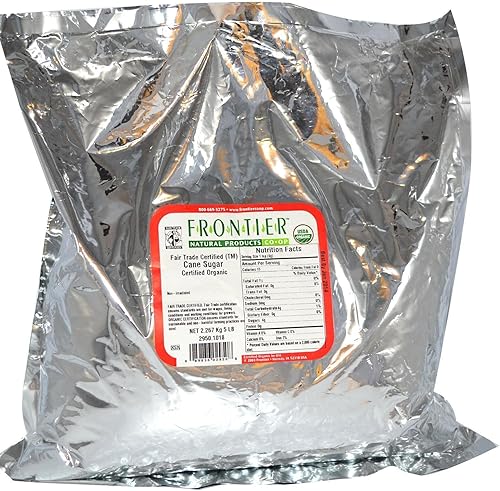 Miniatura 2 de Frontier Co-op Azúcar, caña de 5 libras, certificado orgánico, certificado de comercio justo, kosher | Bolsa a granel de 5 libras
