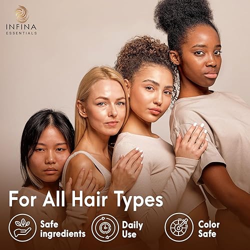 Miniatura 7 de Juego de champú y acondicionador de aceite de ricino para el crecimiento del cabello con aceite de romero y menta, limpia el cabello, fortalece y