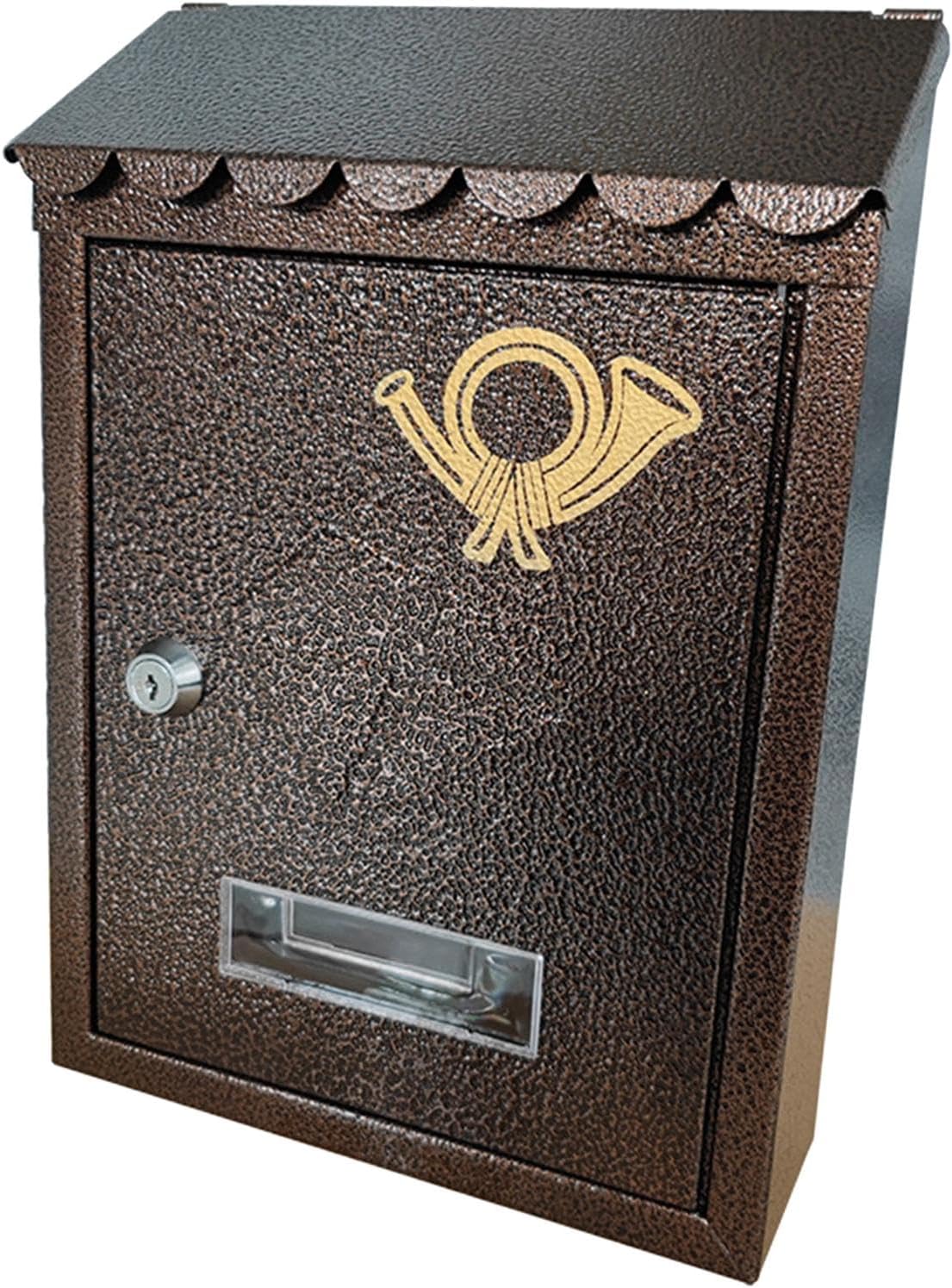 Wall Mount Mailbox Mailboxes Outside Commercial Use Business Decorations Letter Magazines Post Locking Mailbox Front Doors Drop Box Post Box, Bronze
