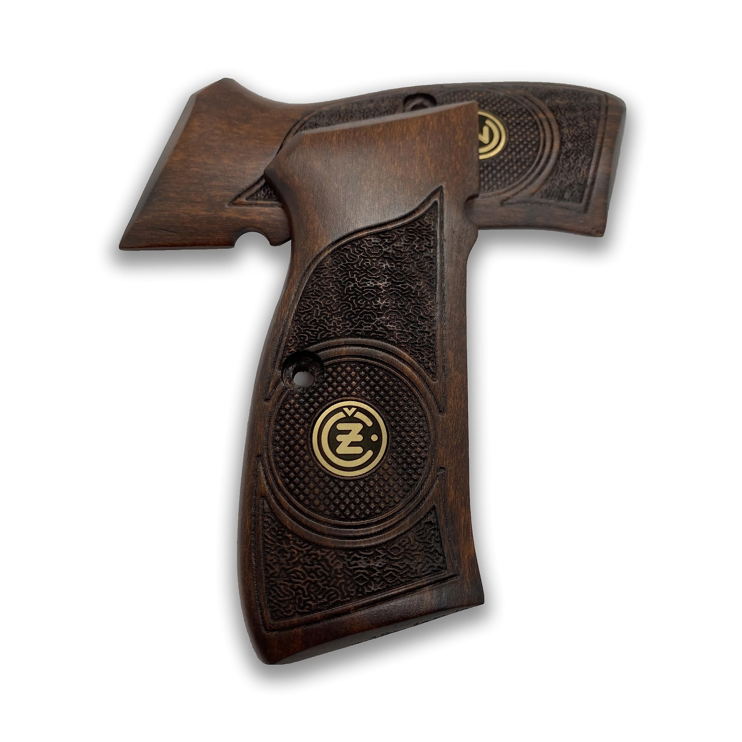Poignées Pistolet Zib Grips En Bois De Hêtre Pour CZ 75 - Lot De 2 - Noir - Précision 0.007 Cm
