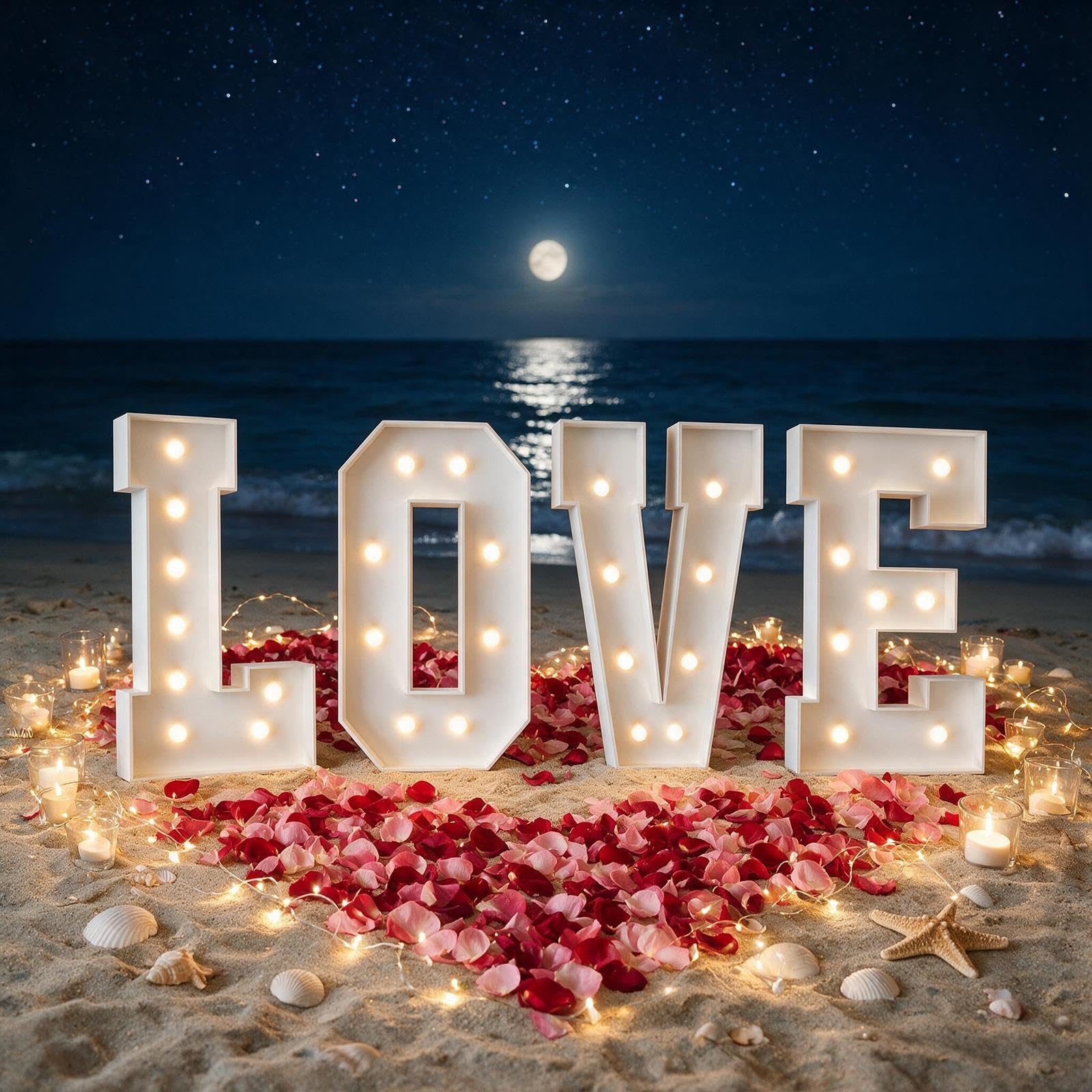 LOVE Leuchtbuchstaben Marquee, Freundin Geburtstag Heiratsantrag Deko | Schaumplatte Vorgecutt, Leichter Aufbau, Kabellos, Leicht, Mehrfach Verwendbar, Verlobung & Jubiläum(Warm white,70cm)