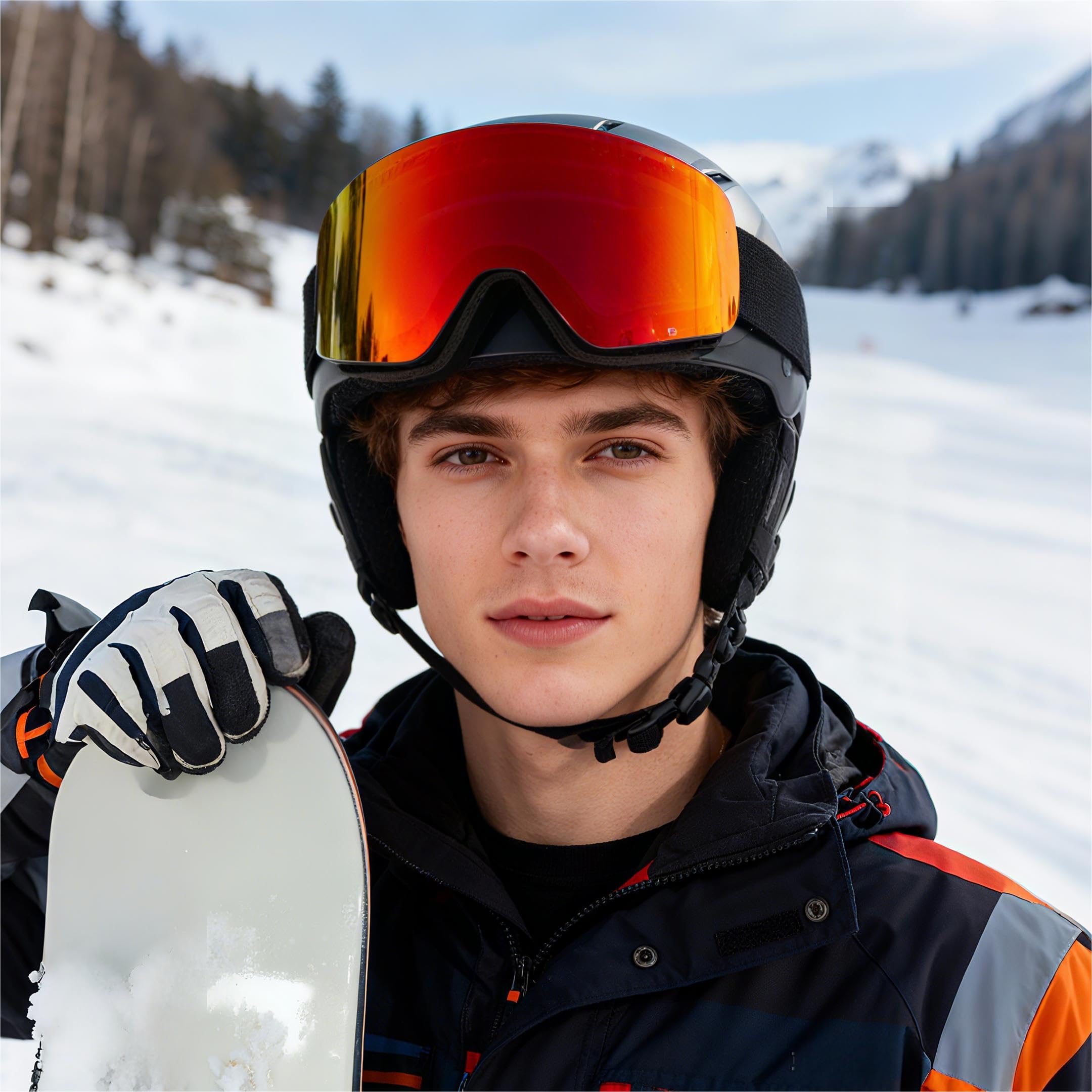 Gogle narciarskie YH227, okulary snowboardowe, ochrona UV 400, przeciwmgielne gogle śnieżne dla dorosłych mężczyzn kobiet młodzieży