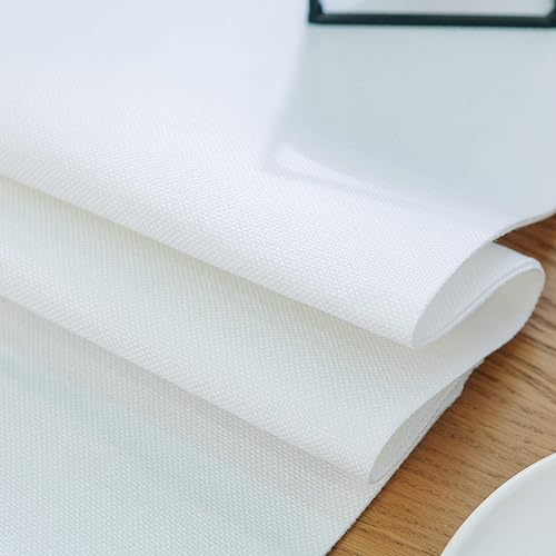 Miniatura 154 de Juego de 4 manteles individuales de lino suave hechos a mano resistentes al calor, manteles individuales para mesa de comedor, manteles individuales