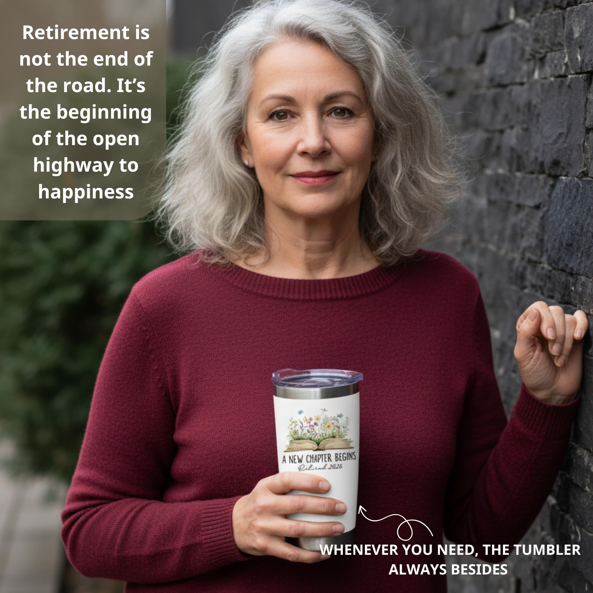 Retirement Gifts For Women 2026 - A New Chapter Begins Tumbler - Retired Gift For Boss Female, Happy Retirement with Nutrition Facts Gifts For Coworker Lady, Mothers Day Gift Chirstmas