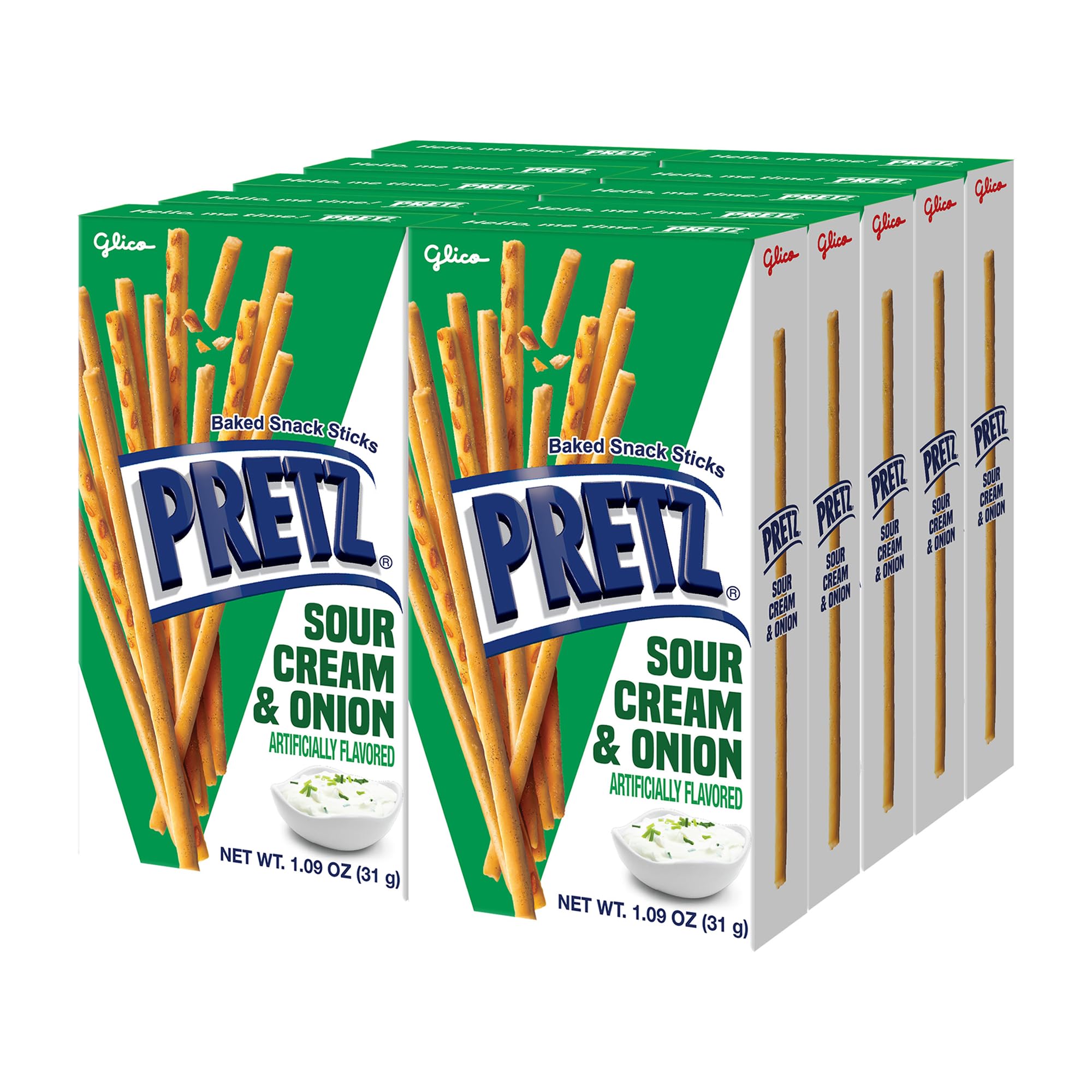 Amazon.com: Glico Pretz Sour Cream & Onion, 1.09 oz (Pack of 10)