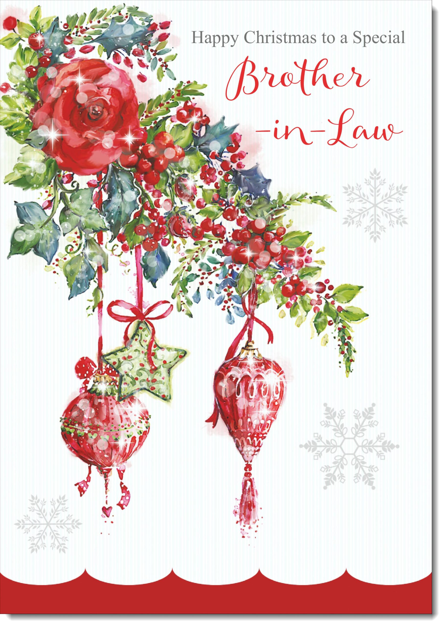 doodlecards Brother in Law Christmas Card Decorations Large A4 Size Christmas Card for Brother in Law with Plain Envelope — image 1