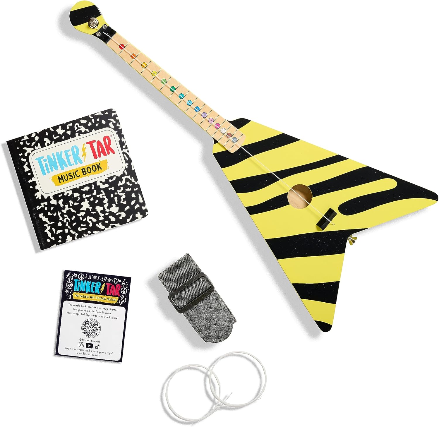 Rockstar Guitar - The Easiest Way to Start and Learn Guitar - 1 Stringed Toy Instrument for Kids Perfect Intro to Music for Young Kids Ages 3 and up - from Buffalo Games