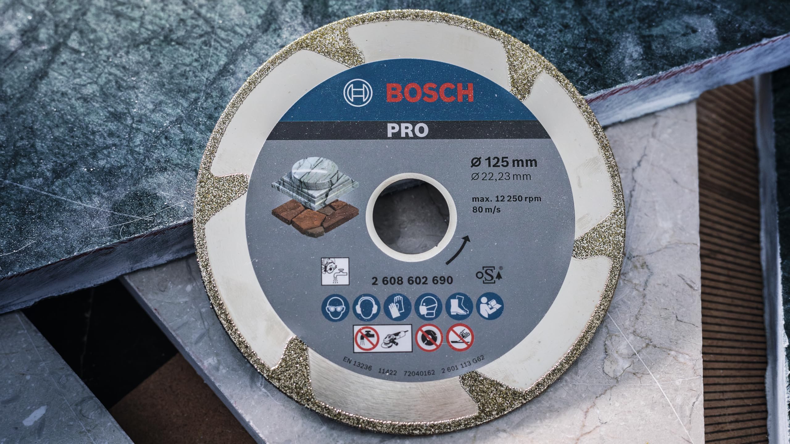 Bosch 2 608 602 690 - Disco de corte de diamante Best for Marble - 125 x 22,23 x 2,2 x 3 mm (pack de 1)