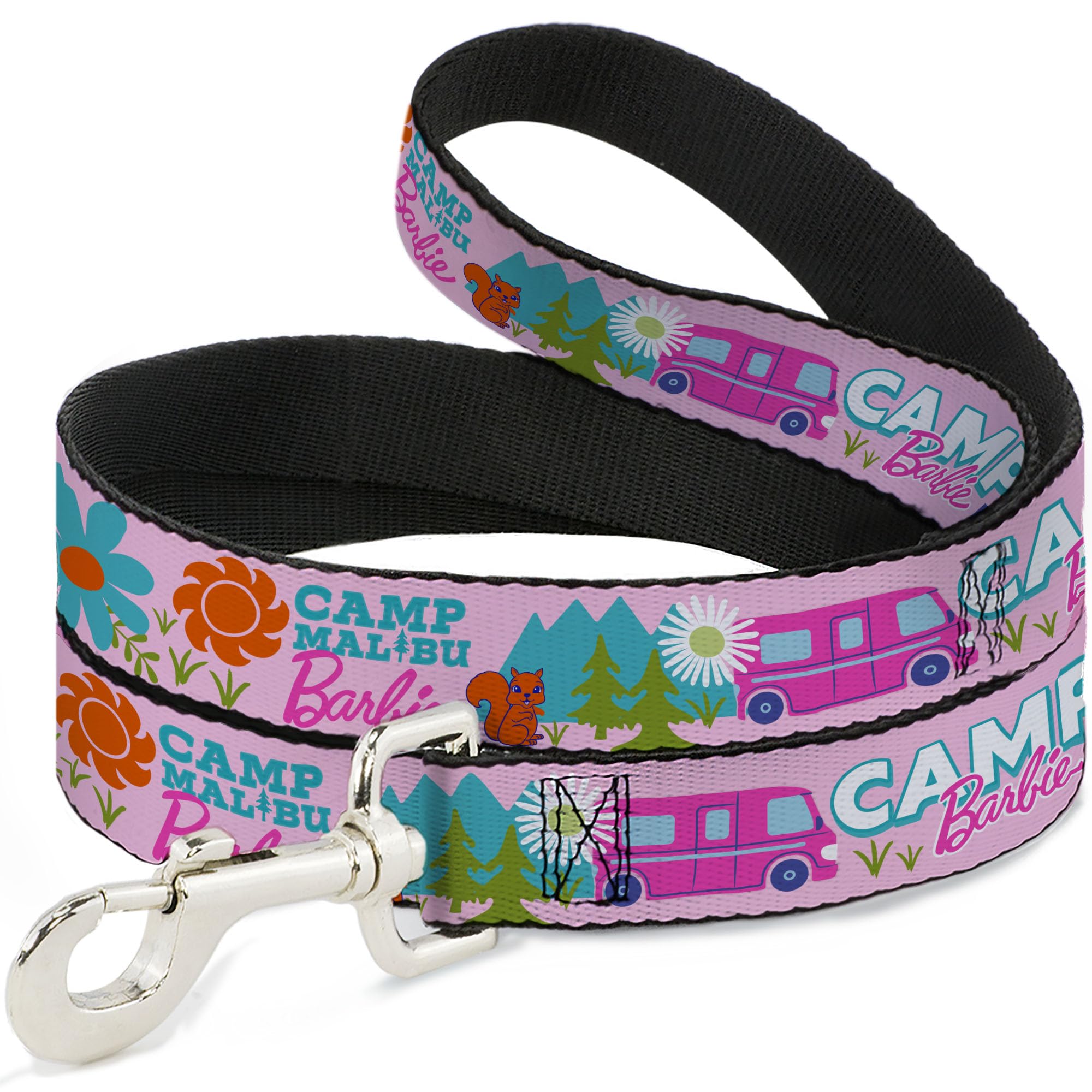 Laisse pour chien rose multicolore 1,2 m à motif icônes Barbie