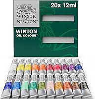 Winsor & Newton Winton Oil Color Paint Set - 20 Essential Colors 12ml Tubes for Beginners & Artists