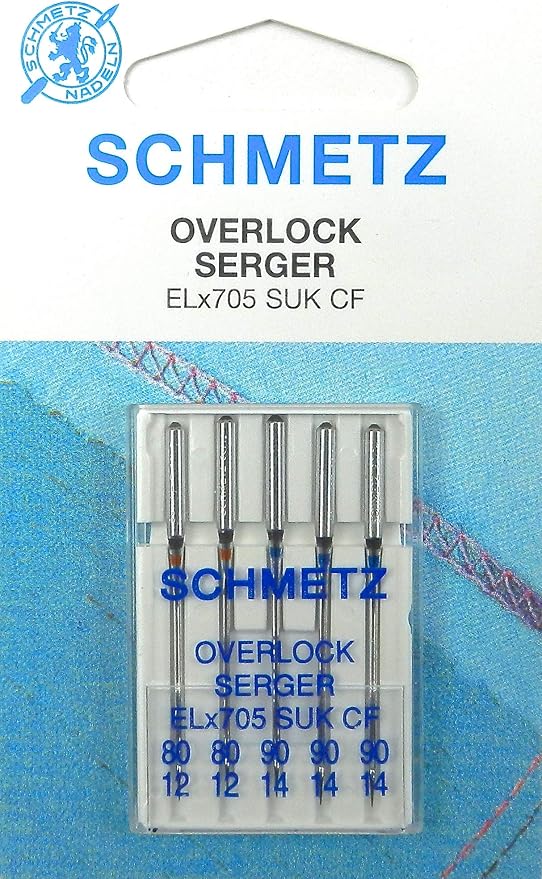 Schmetz Overlock / Serger ELx705 SUK CF (Ballpoint, Chrome Finish