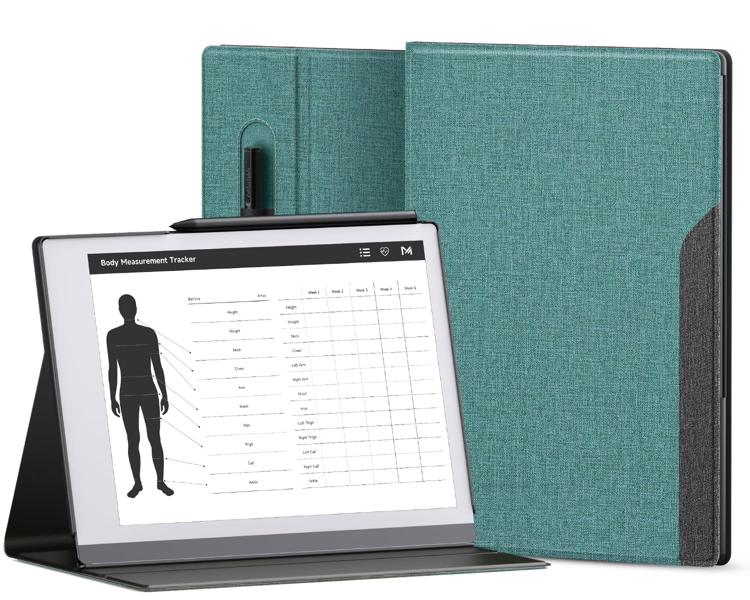 Ayotu Book Folio Case for Remarkable 2 Paper Tablet 10.3" 2020 Released, Premium Fabric Smart Cover with Pen Pocket, Stable Folding Stand Design,Gray