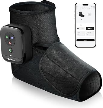 Comfytemp Portable Air Compression Foot Massager with Heat, Fathers Day Dad Gift for Men, FSA Eligible HSA, Cordless Ankle Compression Boot for Circulation and Pain Relief 1 Pack, Fits Size 6 to 10