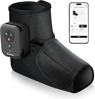 Comfytemp Portable Air Compression Foot Massager with Heat, FSA Eligible HSA, Cordless Ankle Compression Massage for Circulation and Pain Relief, Ideal for Mom Dad Seniors (1 Pack, Fits Size 6 to 10)