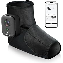 Comfytemp Portable Air Compression Foot Massager with Heat, Fathers Day Dad Gift for Men, FSA Eligible HSA, Cordless Ankle Compression Boot for Circulation and Pain Relief (1 Pack, Fits Size 6 to 10)