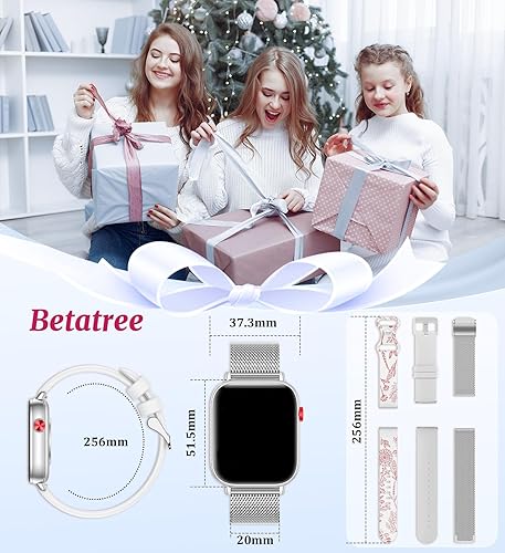 Miniatura 7 de Relojes inteligentes HD de 1.83 pulgadas para mujer, rastreador de actividad con respuestahacer llamadas, reloj inteligente y actividad con