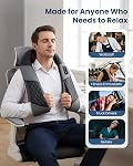 COMFIER Cordless Neck Massager with Heat, Shiatsu Neck Shoulder Massager, Portable 4D Kneading Back Massager, Mother Day Gift for Mom, Black Grey
