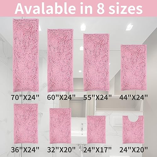 Miniatura 6 de Juego de 2 alfombras de baño de felpilla ultra suaves, antideslizantes, absorbentes, para inodoro, antideslizantes, extra y alfombras para ducha,