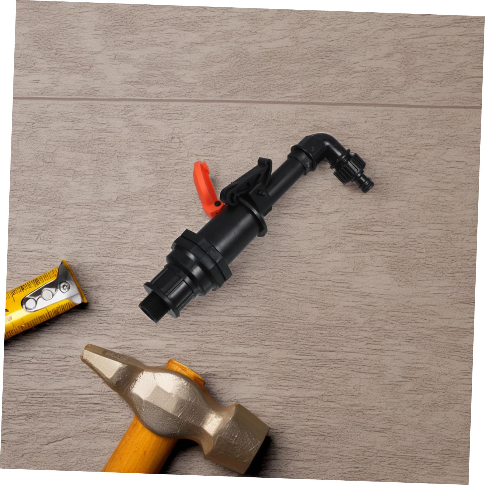GALPADA 5 Piezas Llave Válvula Acoplamiento Rápido con Mecanismo Seguro y Tapa Protectora para Manguera de Jardín Set Plástico Duradero con Varilla Codo y Conector para Riego Fácil y