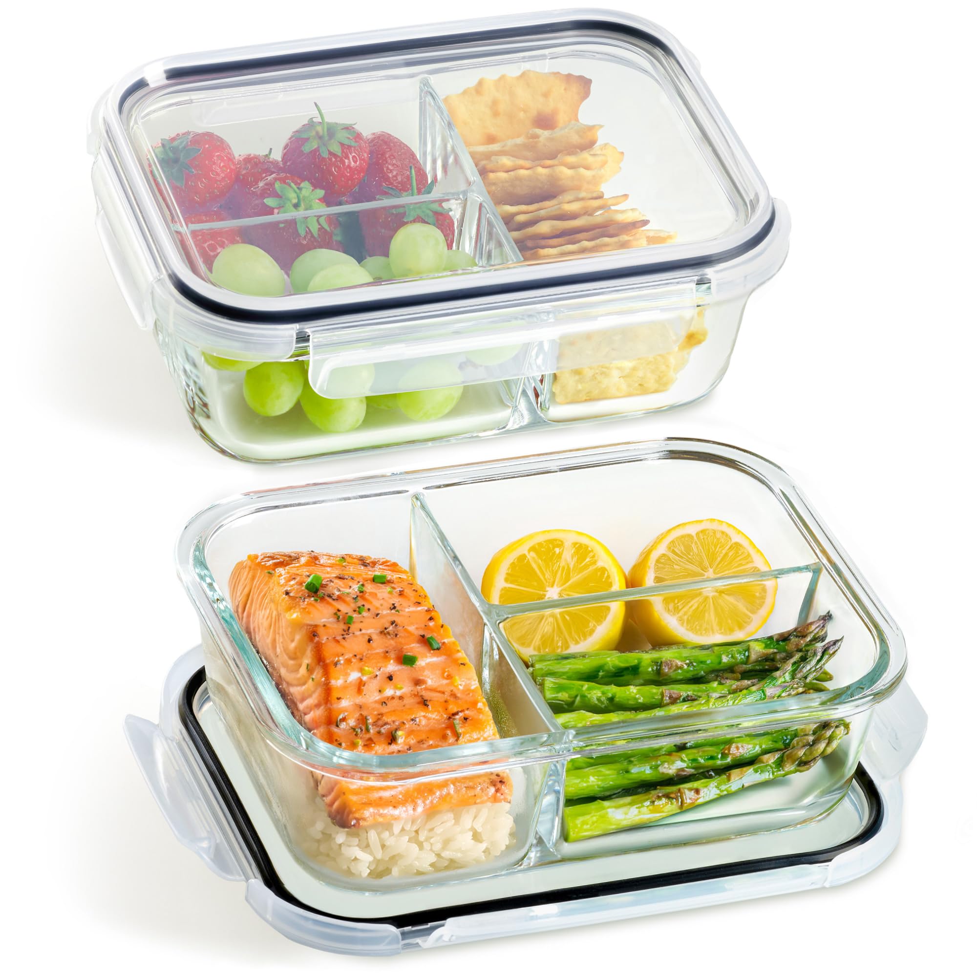 Lot De 18 Boîtes Alimentaires En Verre KICHLY – 9 Récipients + Couvercles – Neuf