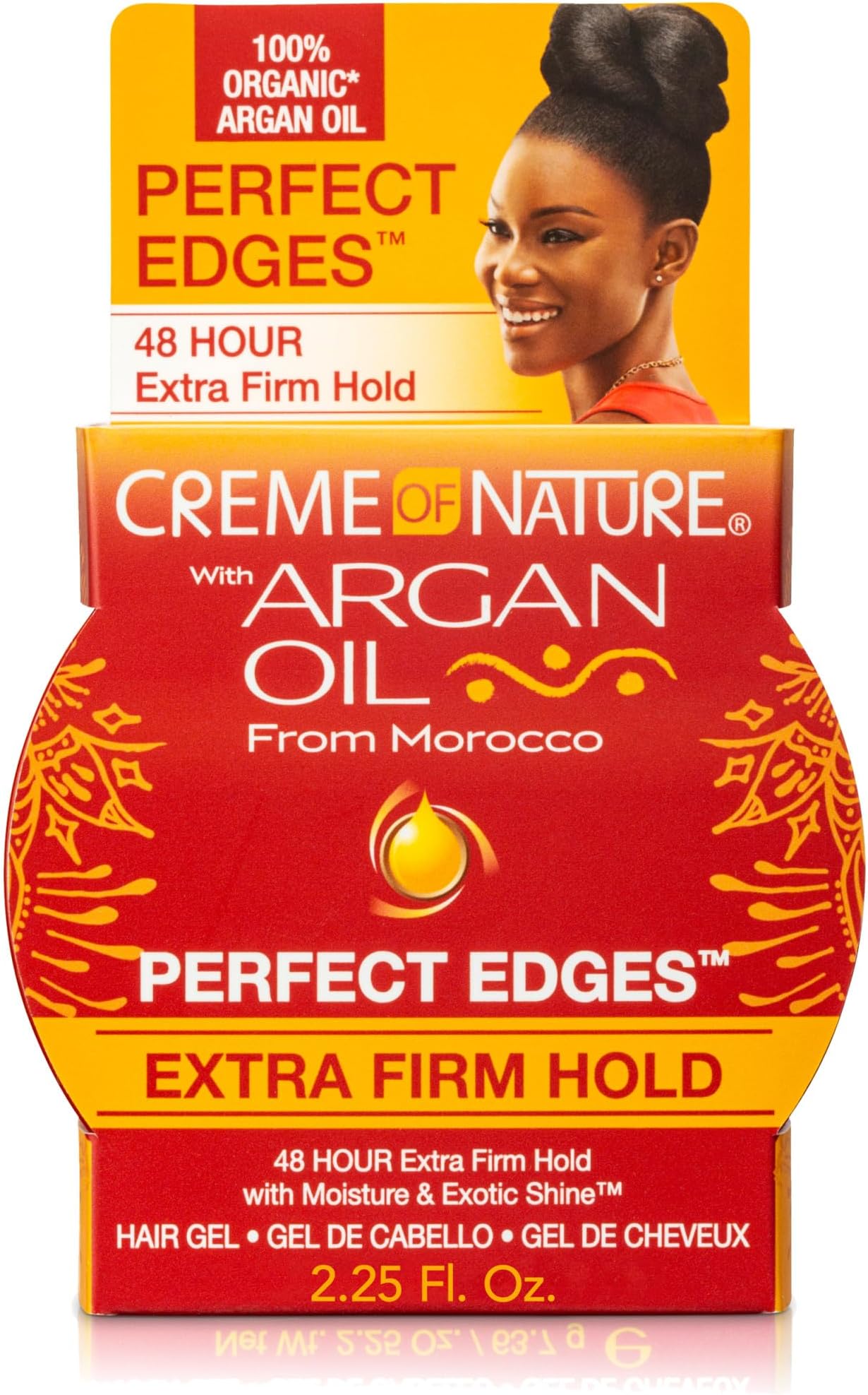 Creme of Nature With Argan Perfect Edges Extra Hold Hair Gel 6g (Pack of 6)